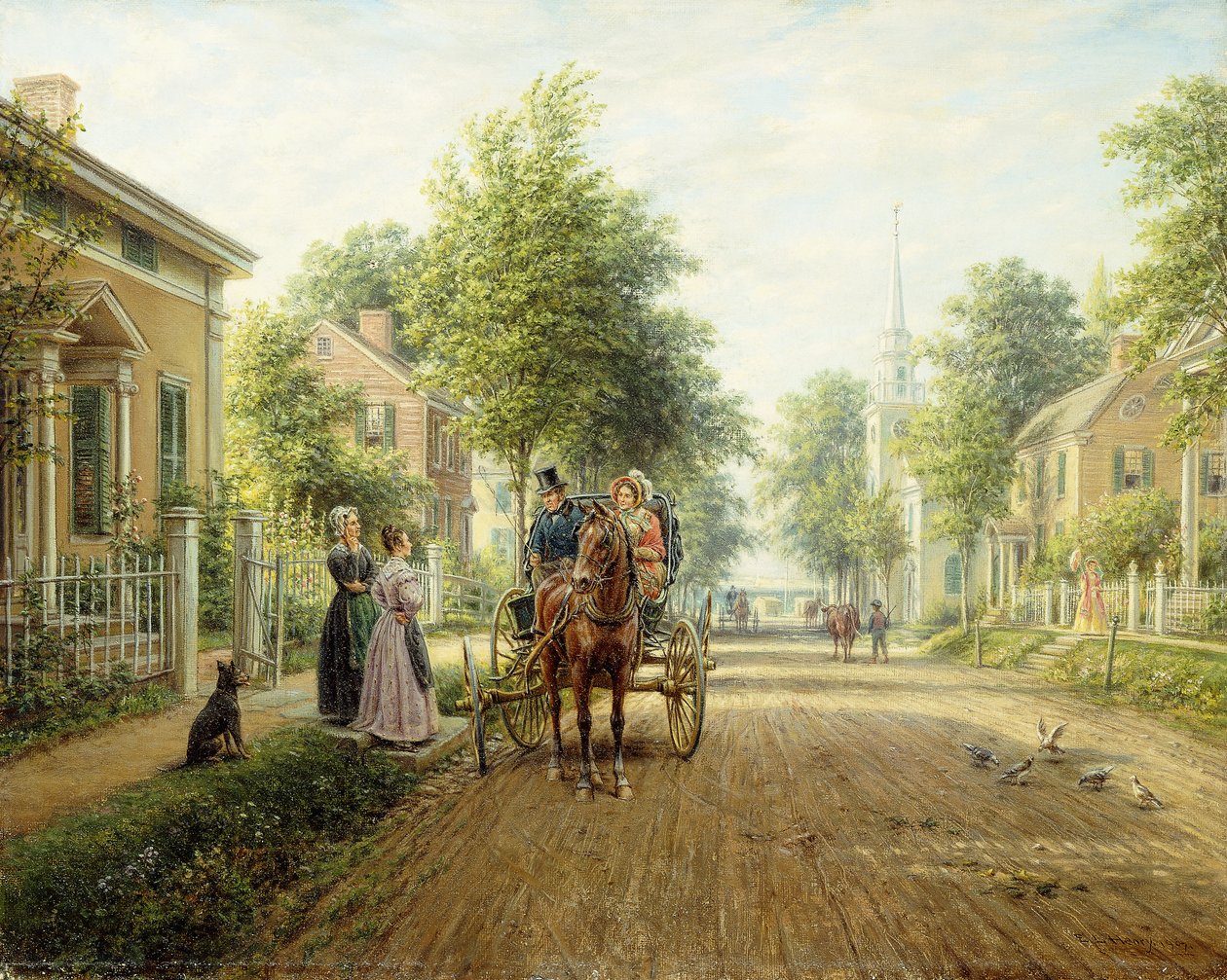 Auf dem Weg in die Stadt, 1907 von Edward Lamson Henry