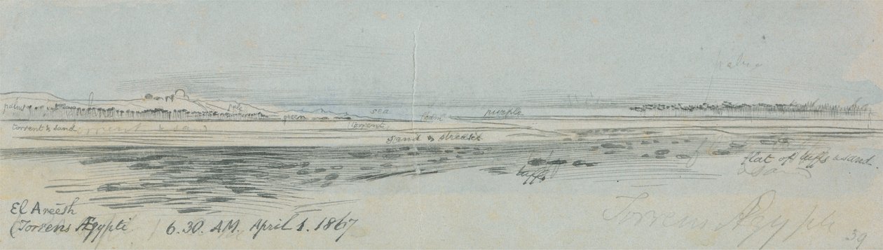 El Areesh (Torrens Ägypti) von Edward Lear