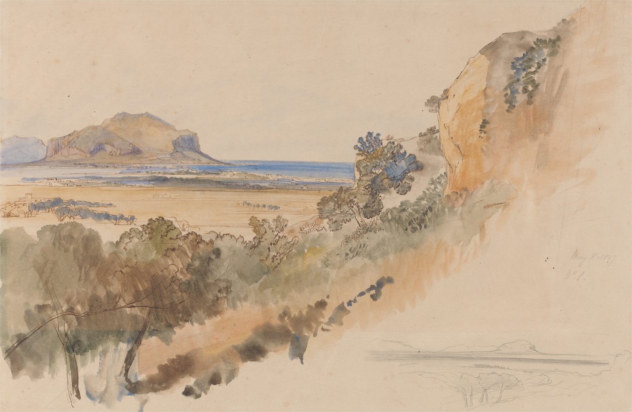 Blick bei Palermo von Edward Lear