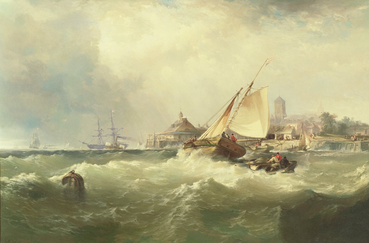 New Castle am Delaware von Edward Moran