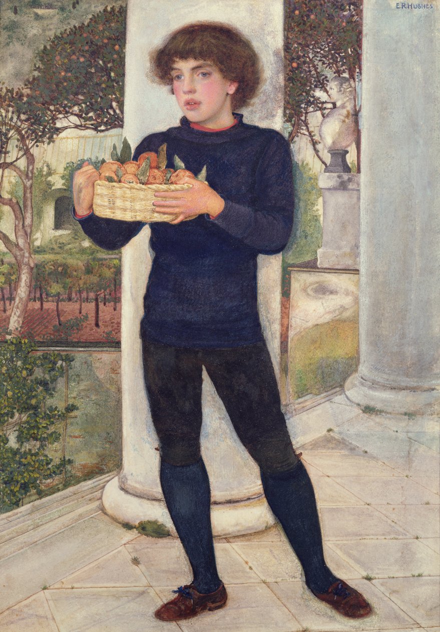 Ein Korb Orangen von Edward Robert Hughes