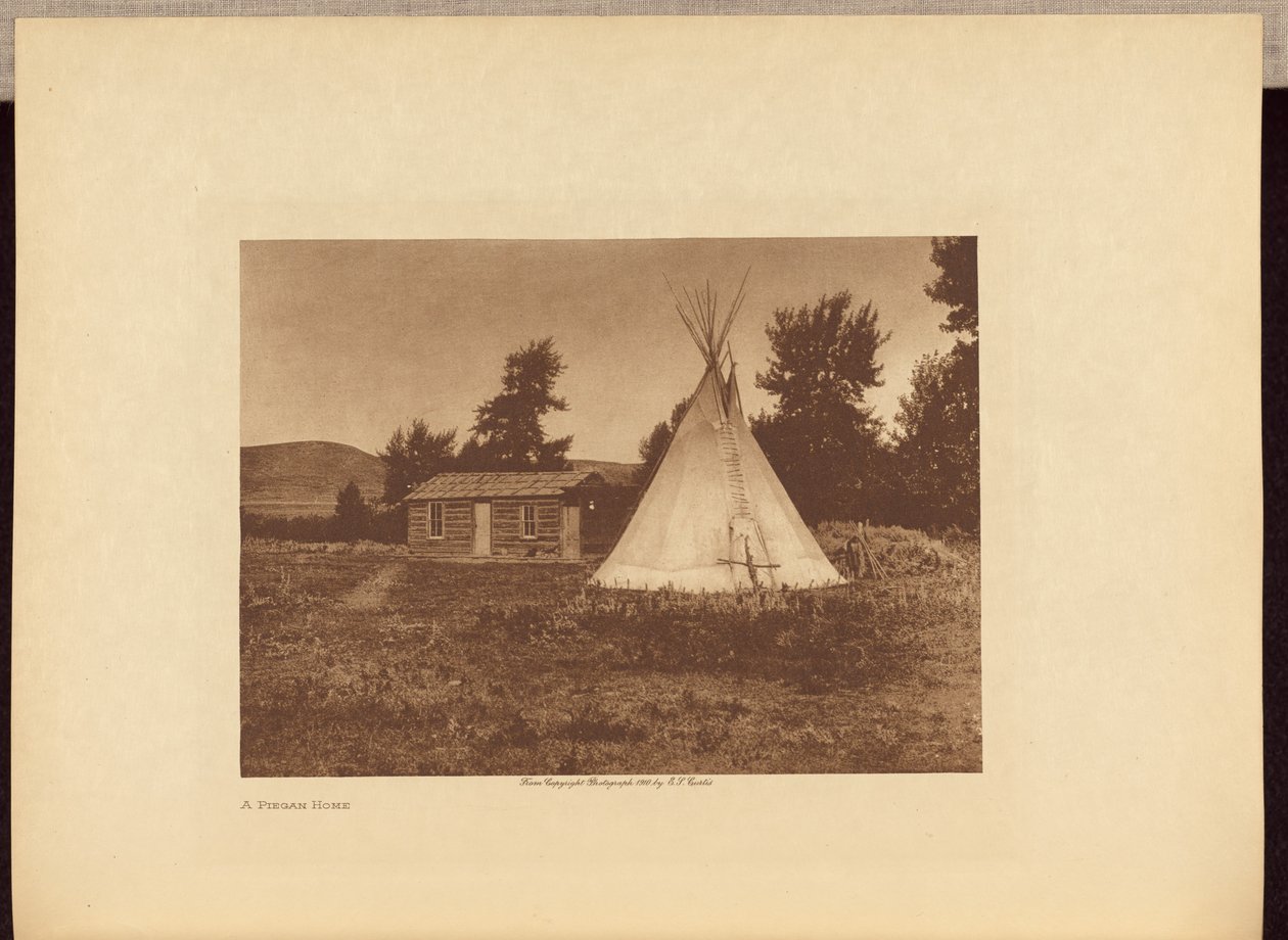 Ein Piegan Zuhause von Edward S. Curtis