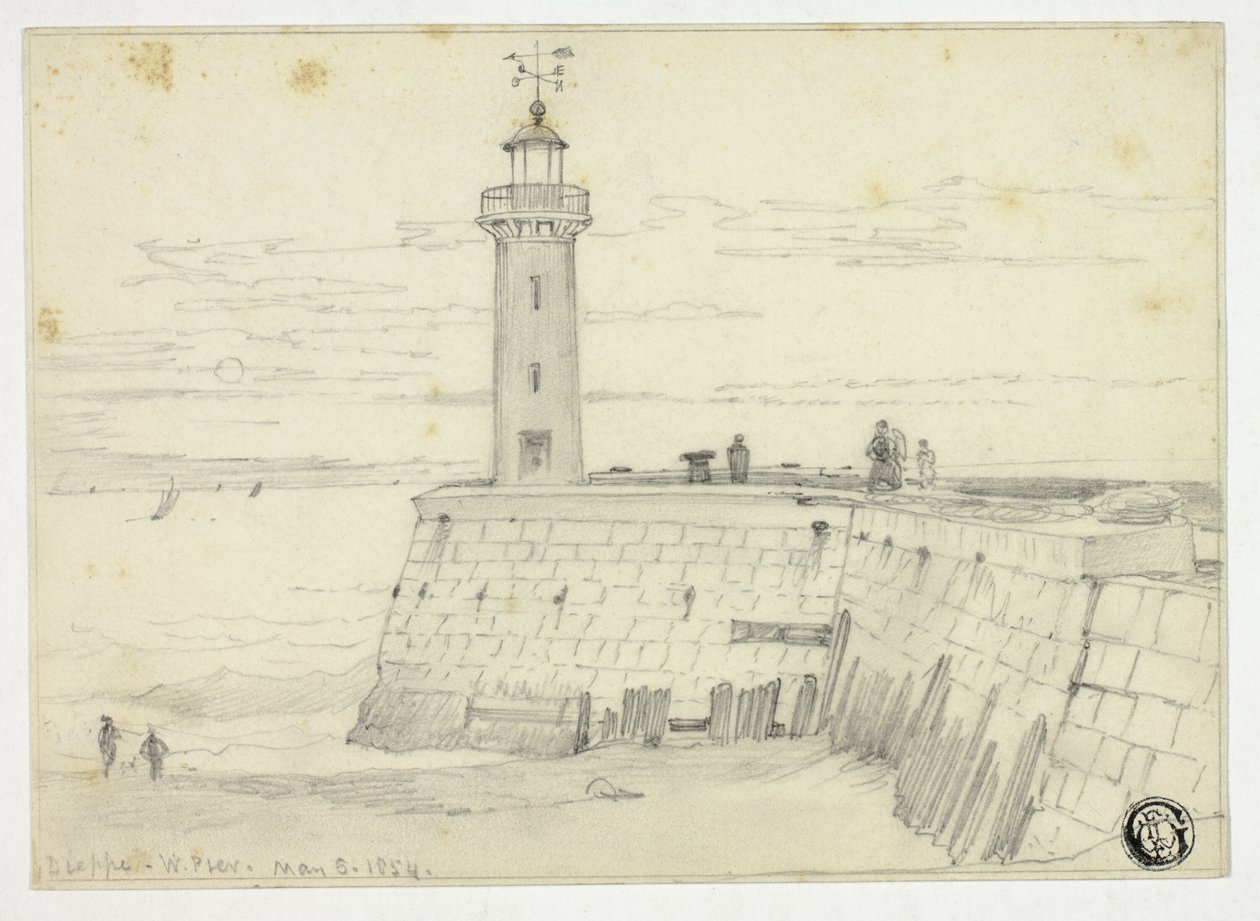 Dieppe, Westpier von Edward William Cooke