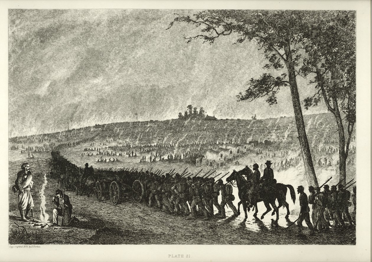 Ins Lager gehen bei Nacht von Edwin Austin Forbes