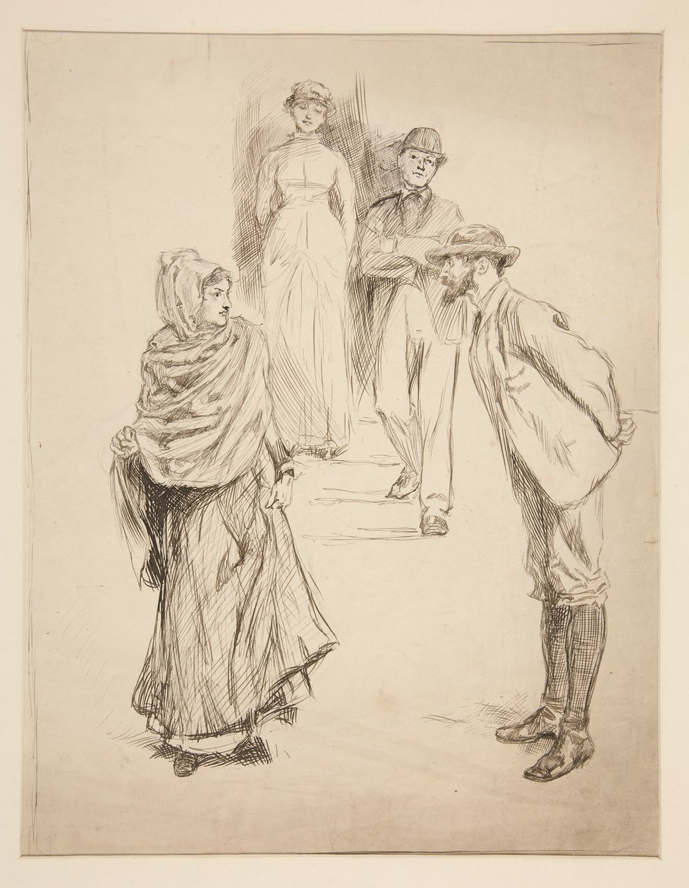 Figurenszene, Studie von Edwin Austin Abbey