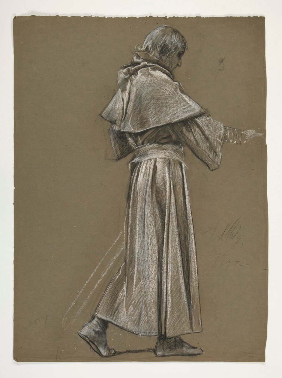 Figurenstudie für König Artus von Edwin Austin Abbey