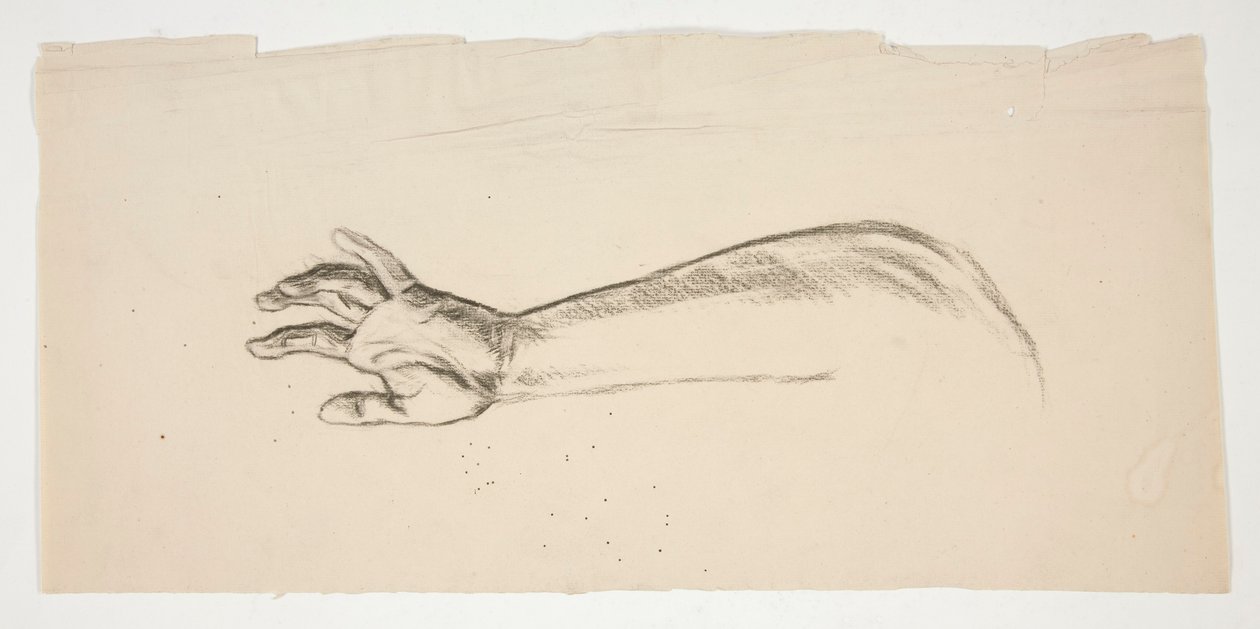 Skizze eines Arms und einer Hand von Edwin Austin Abbey