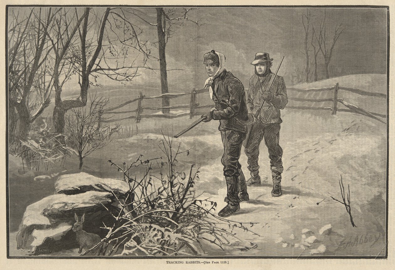 Kaninchen verfolgen von Edwin Austin Abbey