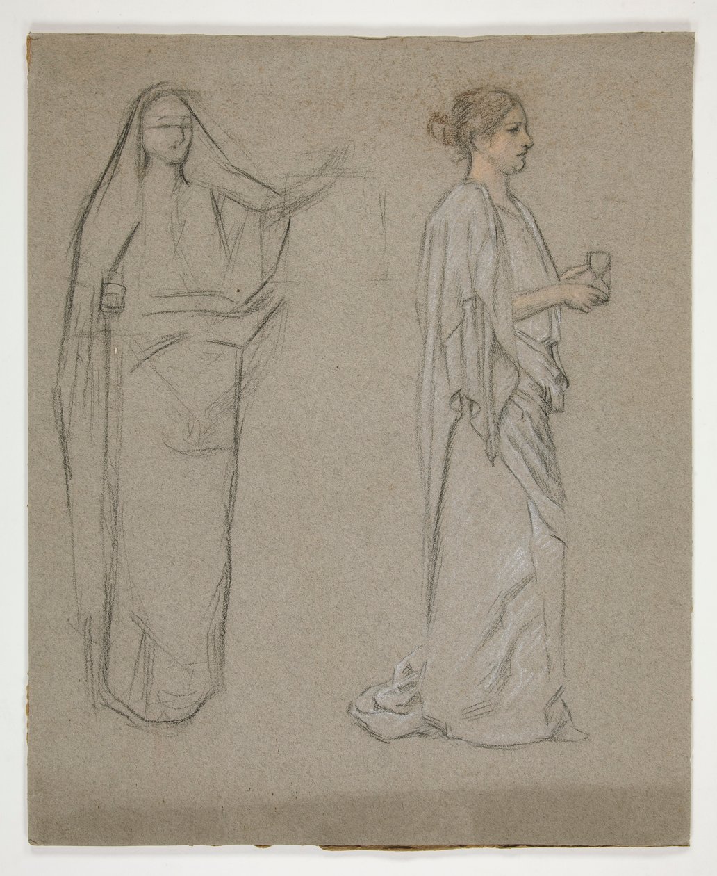Zwei Frauen: Studie für von Edwin Austin Abbey