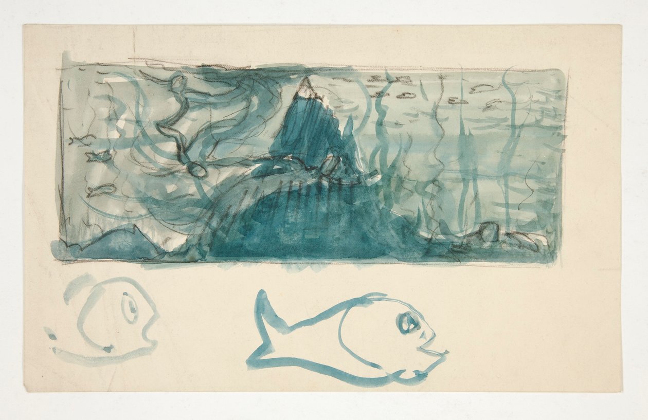 Unterwasserszene - nicht identifizierte Illustration von Edwin Austin Abbey