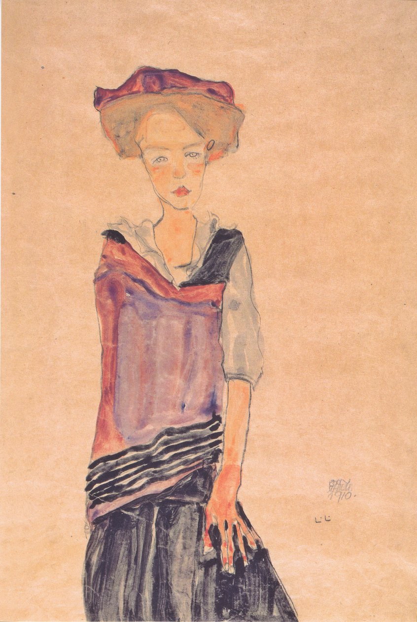 Stehendes Mädchen von Egon Schiele