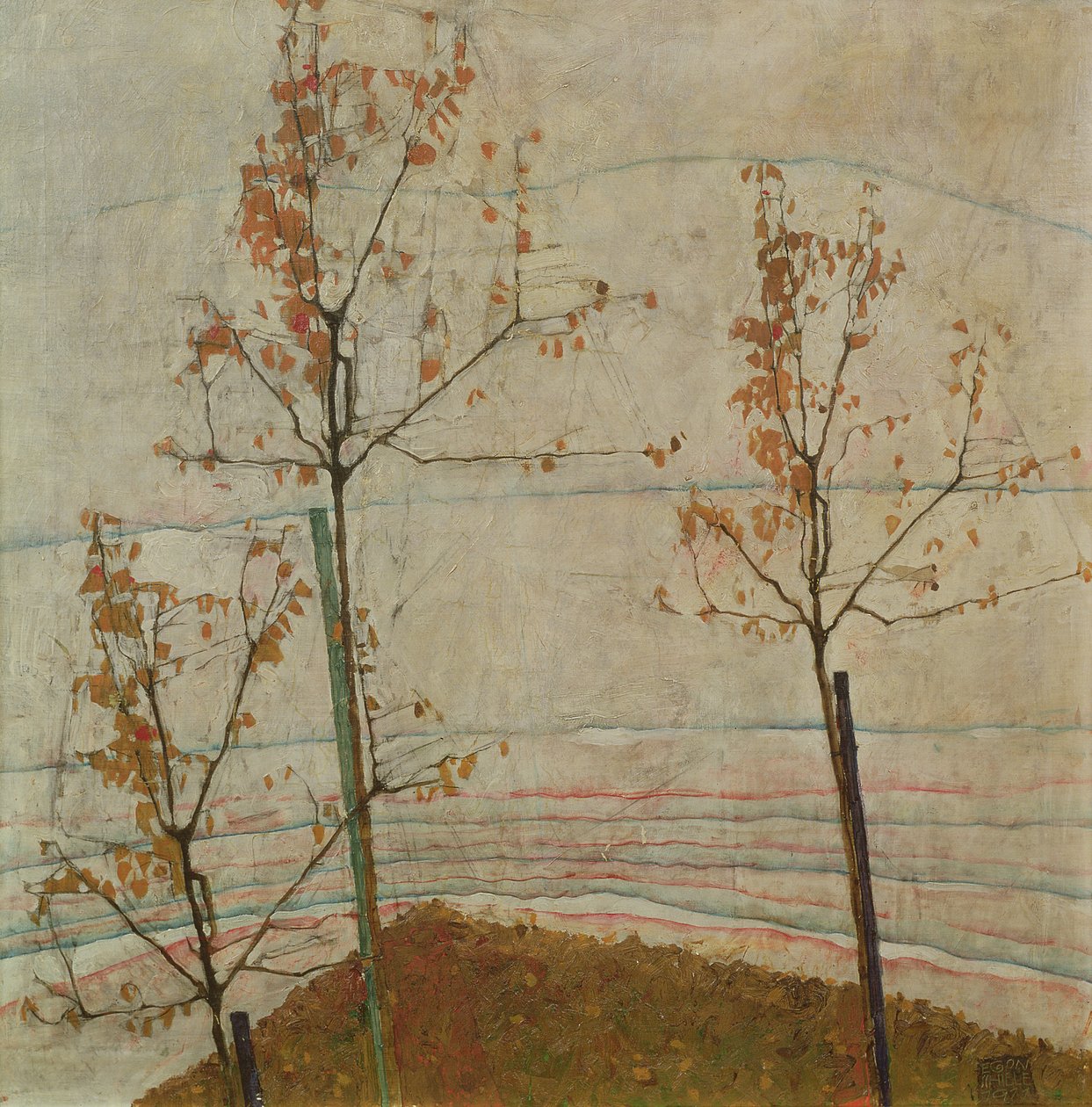 Herbstbäume von Egon Schiele