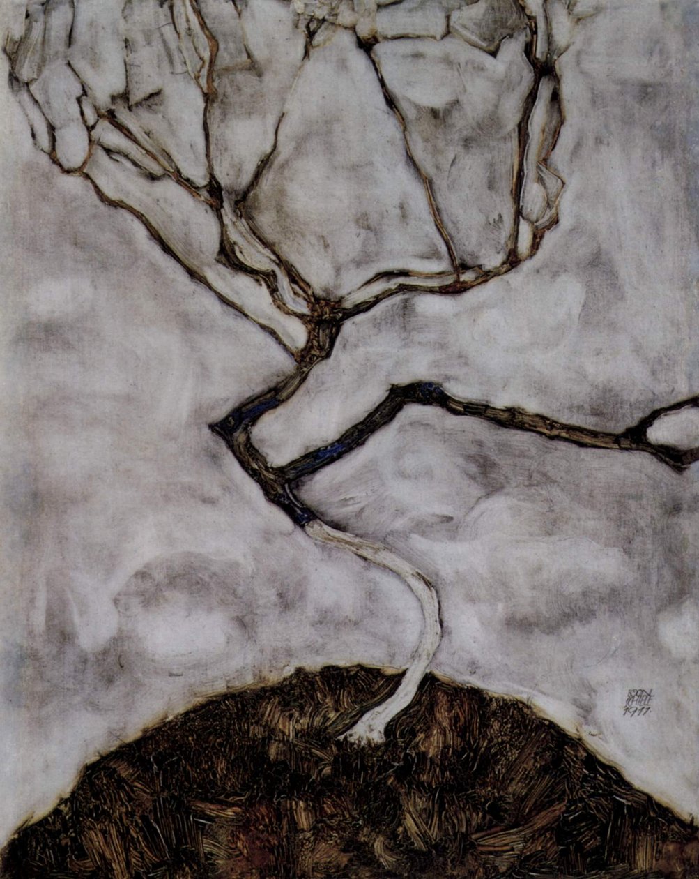 Kleiner Baum im Spätherbst von Egon Schiele