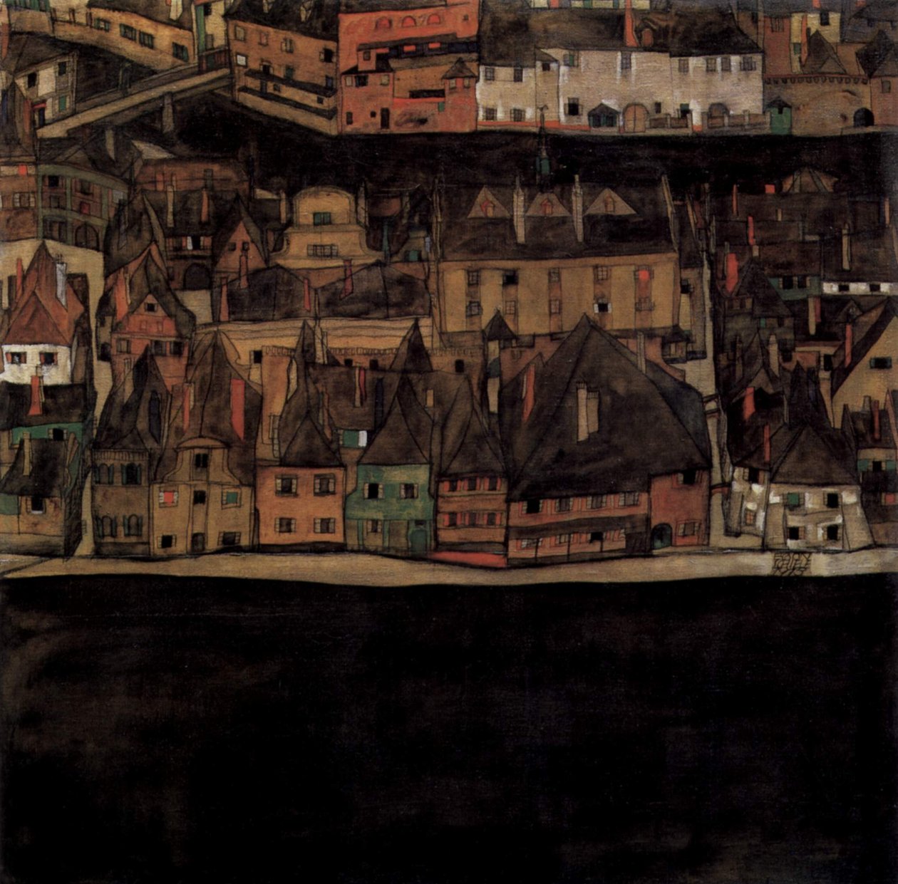 Kleine Stadt von Egon Schiele