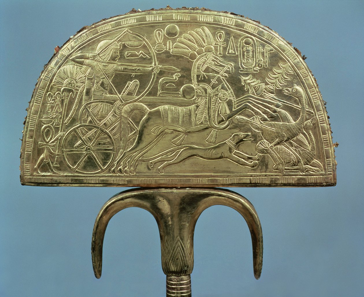 Straußenfederfächer aus dem Grab von Tutanchamun (ca. 1370-1352 v. Chr.) Neues Reich von Egyptian 18th Dynasty