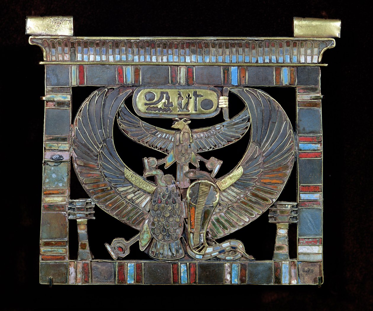 Pektorale von Ramses II (1279-1213 v. Chr.) Neues Reich (Gold und Halbedelsteine) von Egyptian 19th Dynasty
