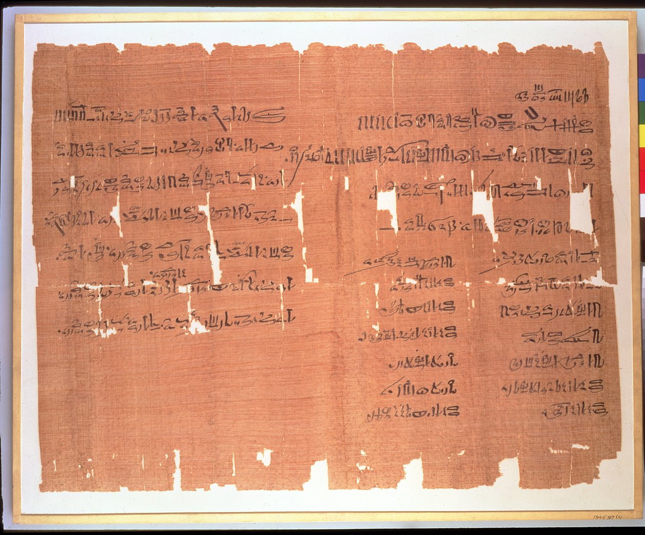 Testament einer Thebanerin namens Naunakhte, das ihr Eigentum unter den Kindern ihrer zwei Ehen verteilt, Hieratische Inschrift, ca. 1156-51 v. Chr. von Egyptian 20th Dynasty