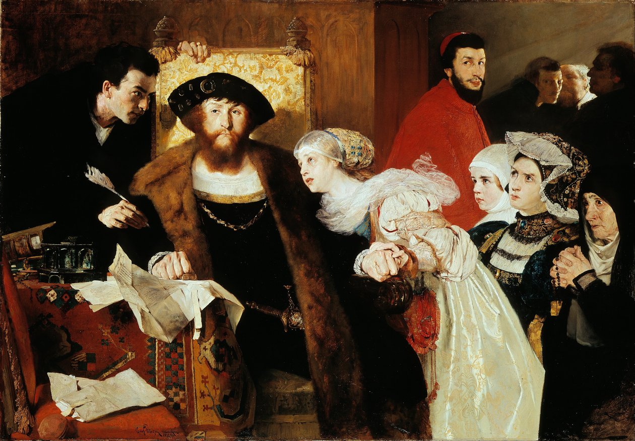 Christian II. unterzeichnet das Todesurteil von Torben Oxe von Hjalmer Eilif Emanuel Peterssen