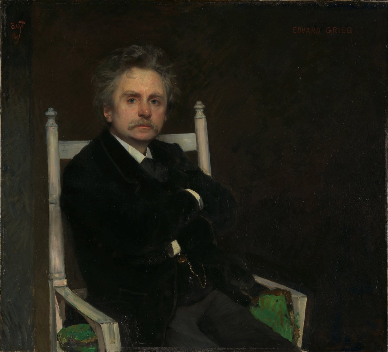 Porträt von Edvard Grieg 1843-1907, 1891 von Hjalmer Eilif Emanuel Peterssen