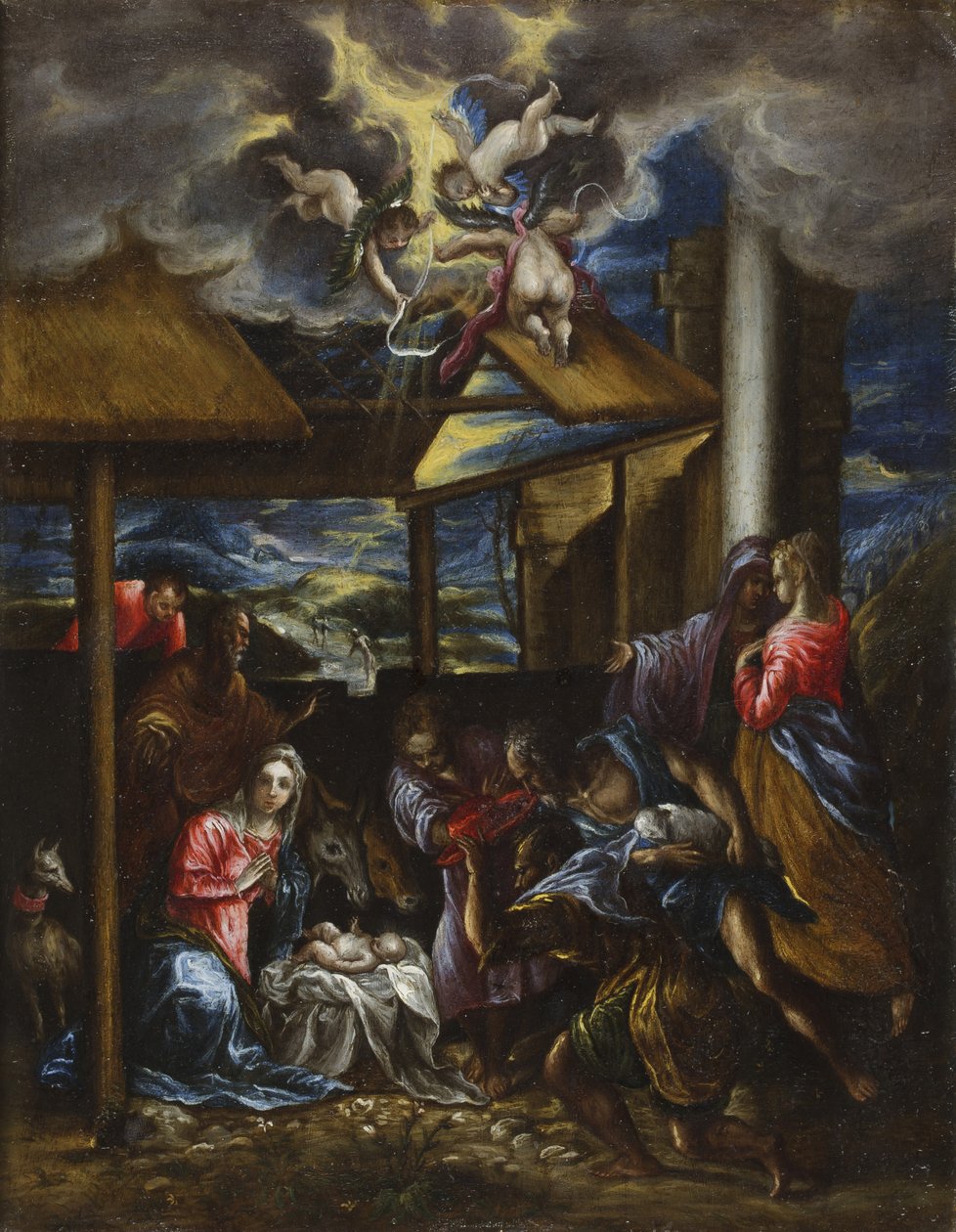 Die Anbetung der Hirten, ca. 1576-77 von El Greco