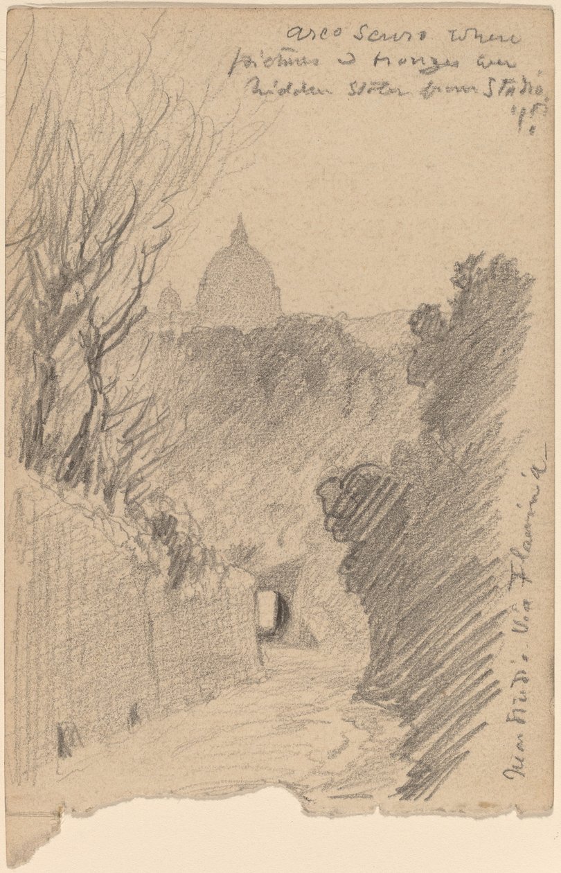 Arco Oscuro--Über die Via Flaminia, ca. 1890 von Elihu Vedder