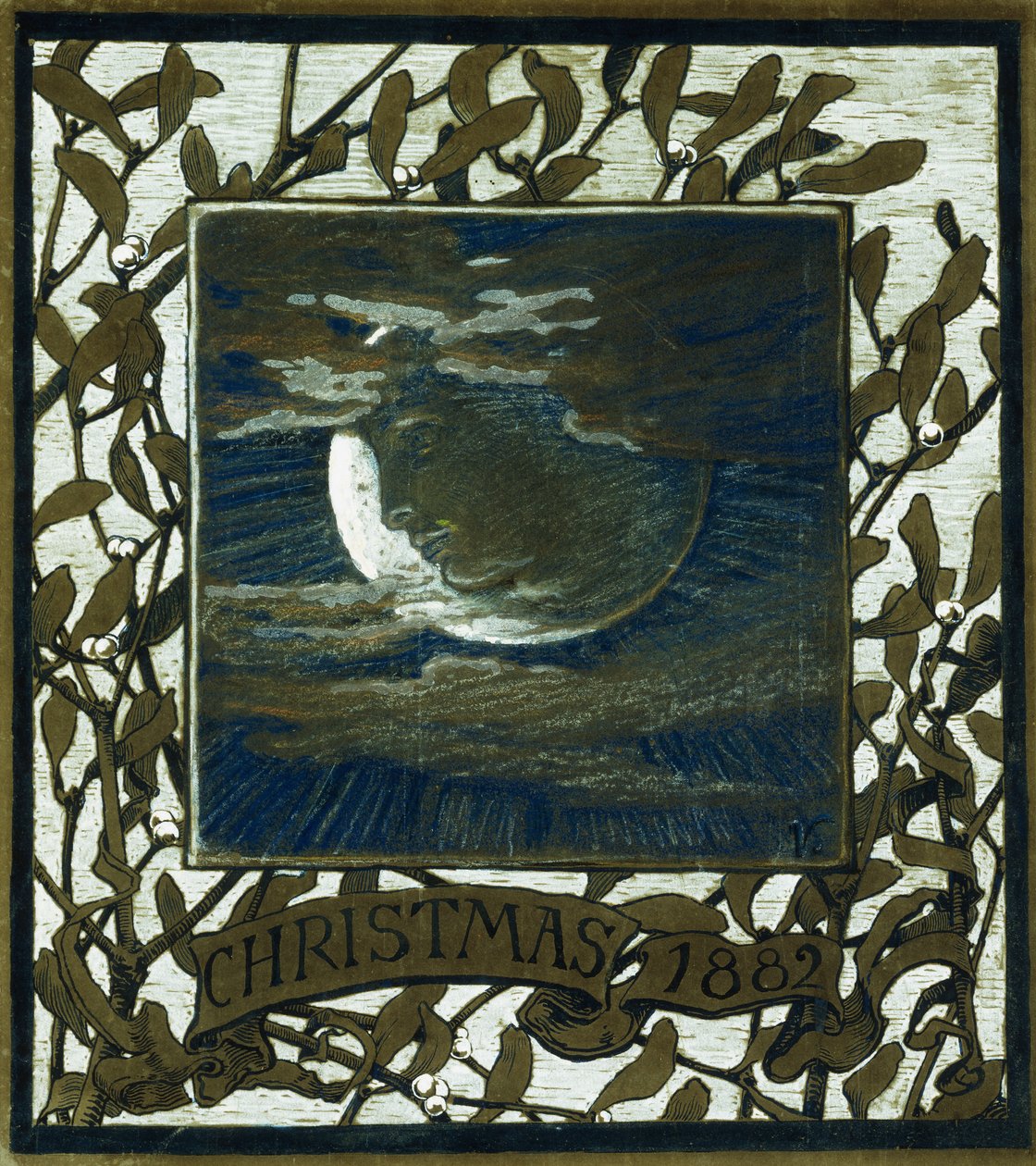 Luna, Weihnachten, 1882 von Elihu Vedder