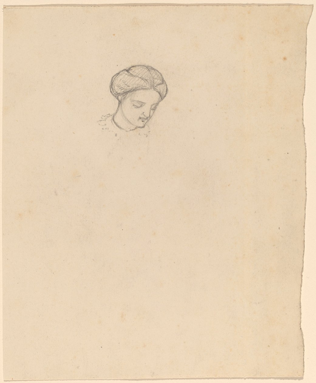 Studie eines Mädchens, ca. 1858 von Elihu Vedder