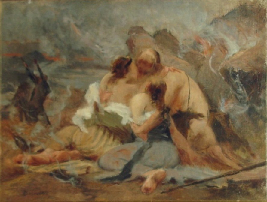 Biblische Szene - Lot und seine Töchter von Eliseu Visconti