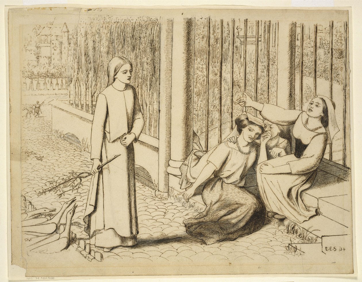 Pippa Passes, 1854 von Elizabeth Eleanor Siddal