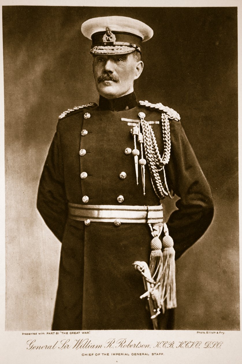 General Sir William R. Robertson, K.C.B., K.C.V.O., D.I.O., 1914-19 von Elliott und Fry Studio