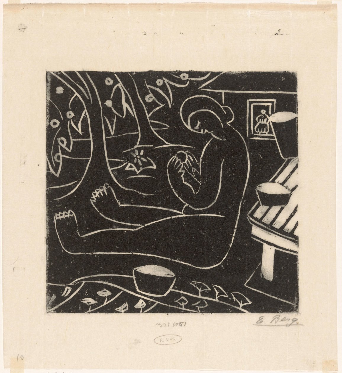 Sitzende Frau von Else Berg (signed by artist)