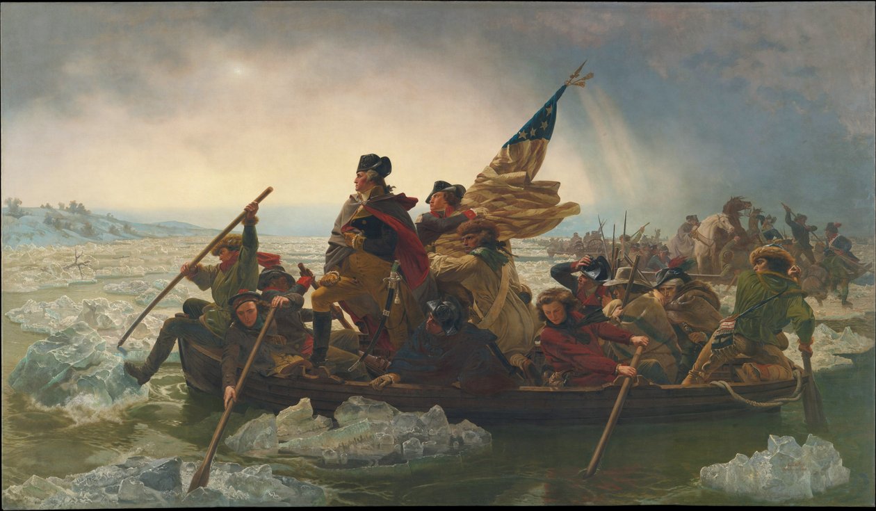 Washington überquert den Delaware River, 25. Dezember 1776, 1851 (Kopie eines Originals von 1848) von Emanuel Gottlieb Leutze