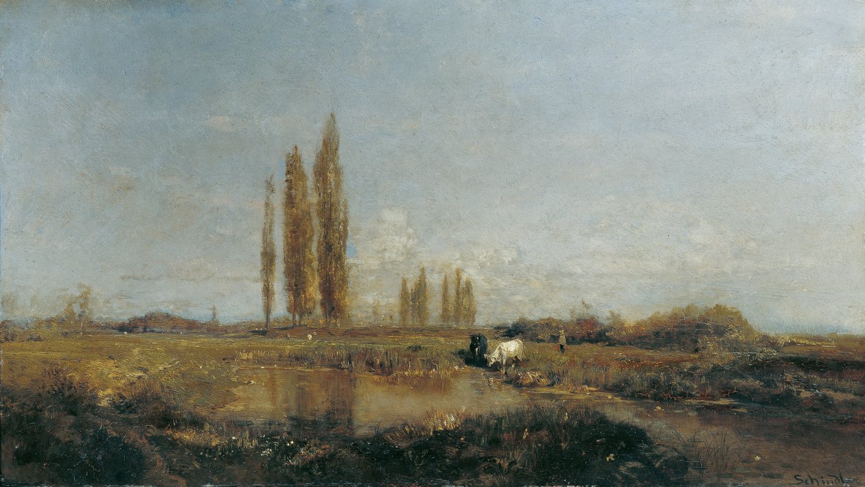 An der Thaya bei Lundenburg von Emil Jakob Schindler