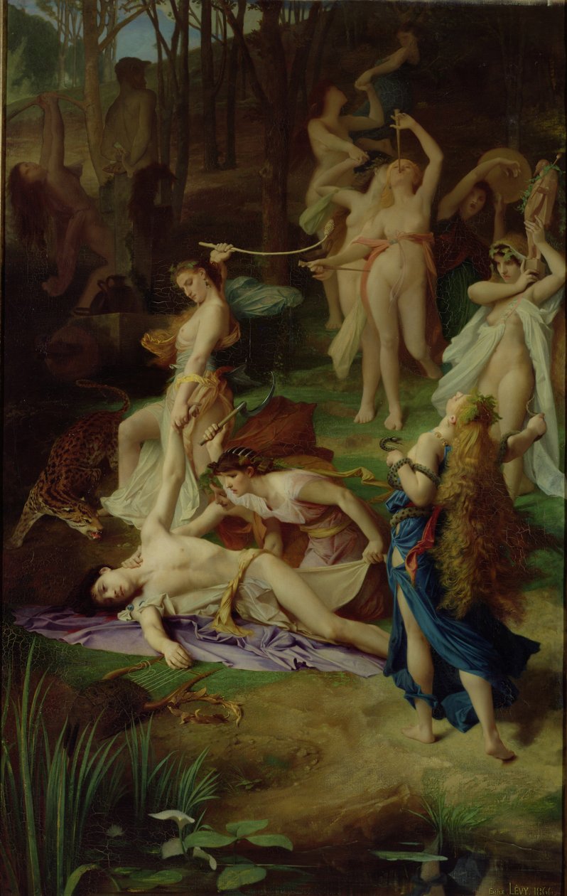 Der Tod des Orpheus, 1866 von Emile Levy