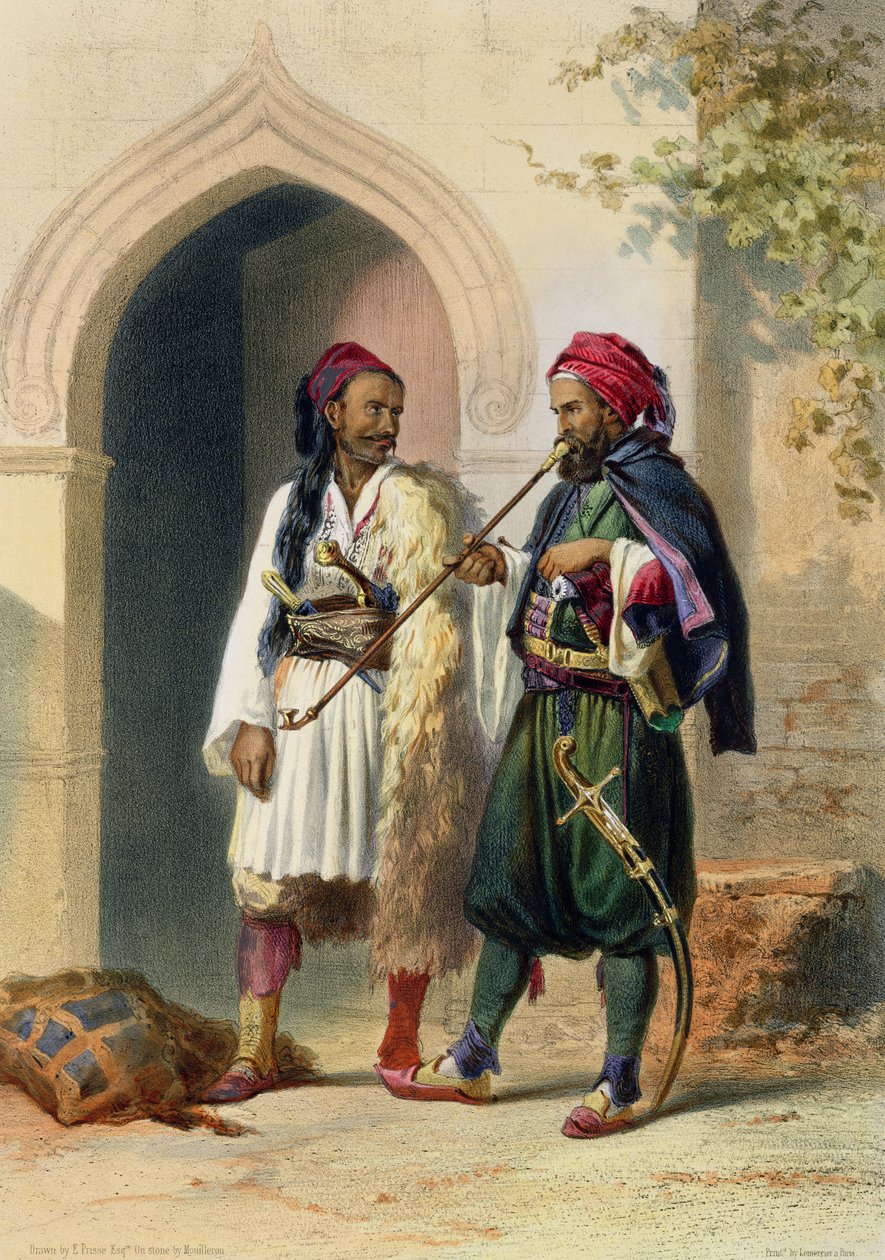 Arnaout- und Osmanli-Soldaten in Alexandria, Illustration aus 