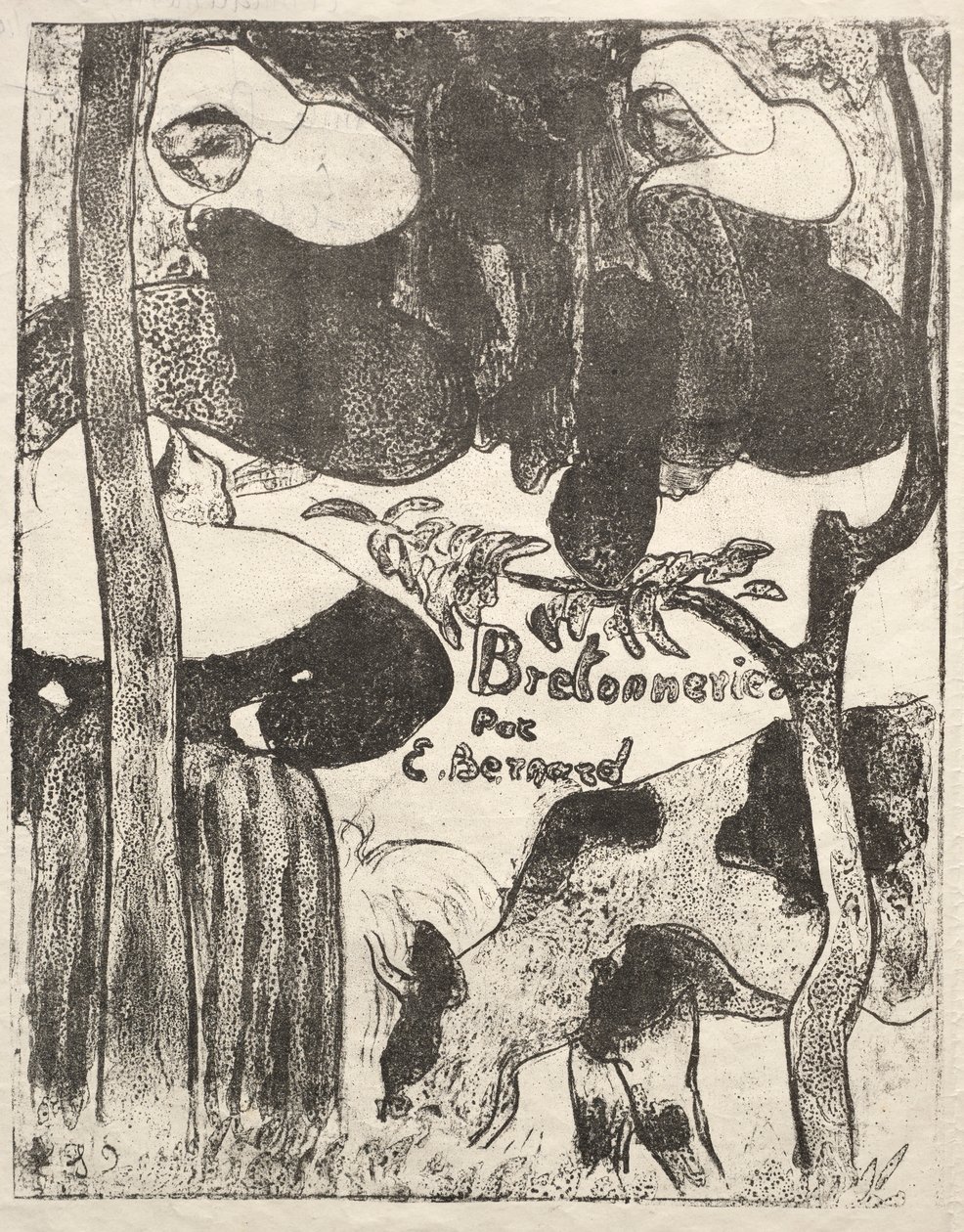 Les Bretonneries: Titelseite (Page de Titre) von Emile Bernard