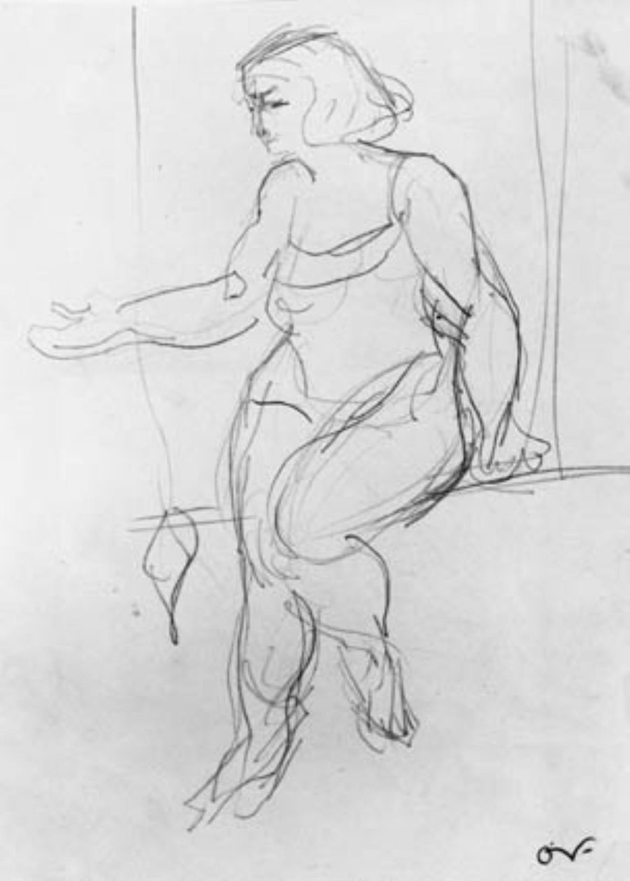 Weiblicher Akrobat, sitzend im Trapez von Emile Othon Friesz