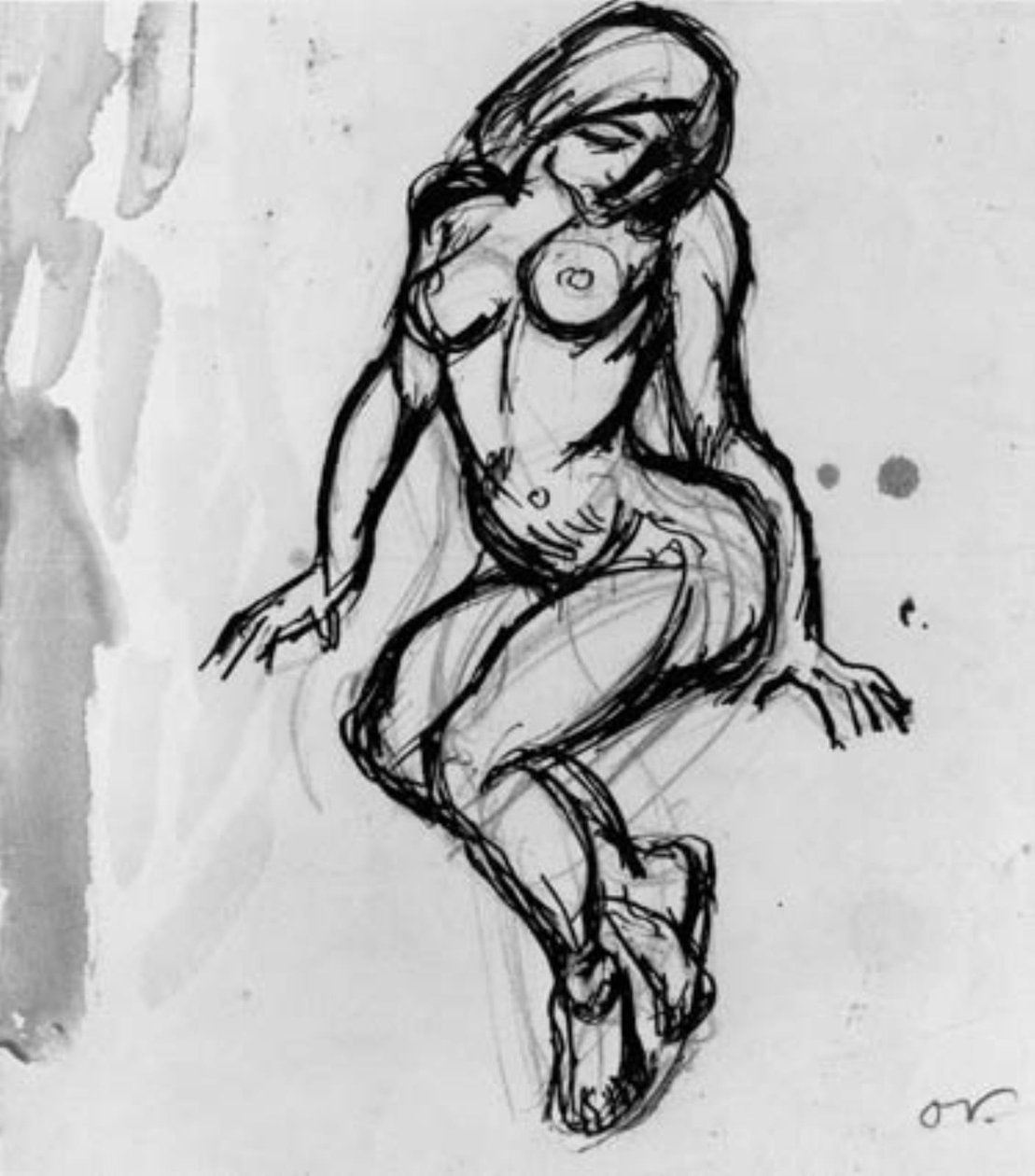 Sitzendes weibliches Modell, nach links gewandt von Emile Othon Friesz