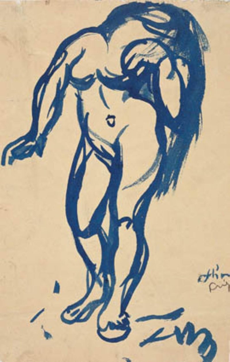 Stehende Frau mit offenem Haar von Emile Othon Friesz