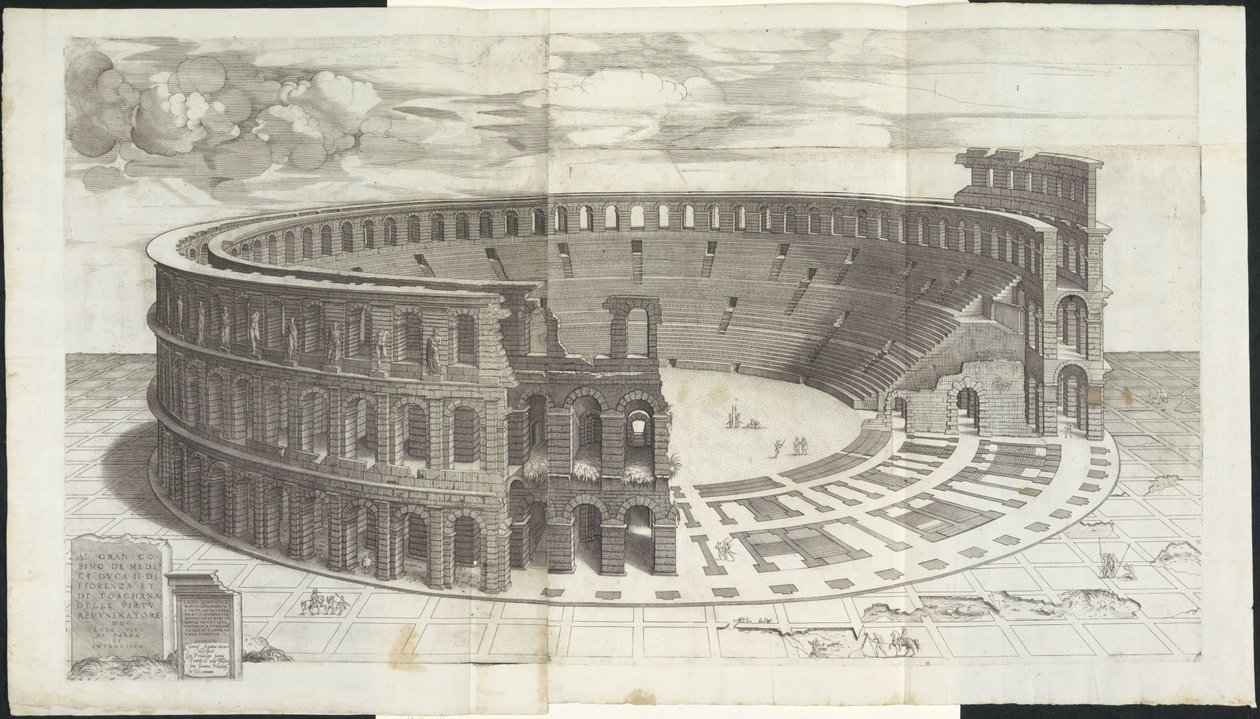Arena von Verona. Speculum Romanae Magnificentiae von Enea Vico