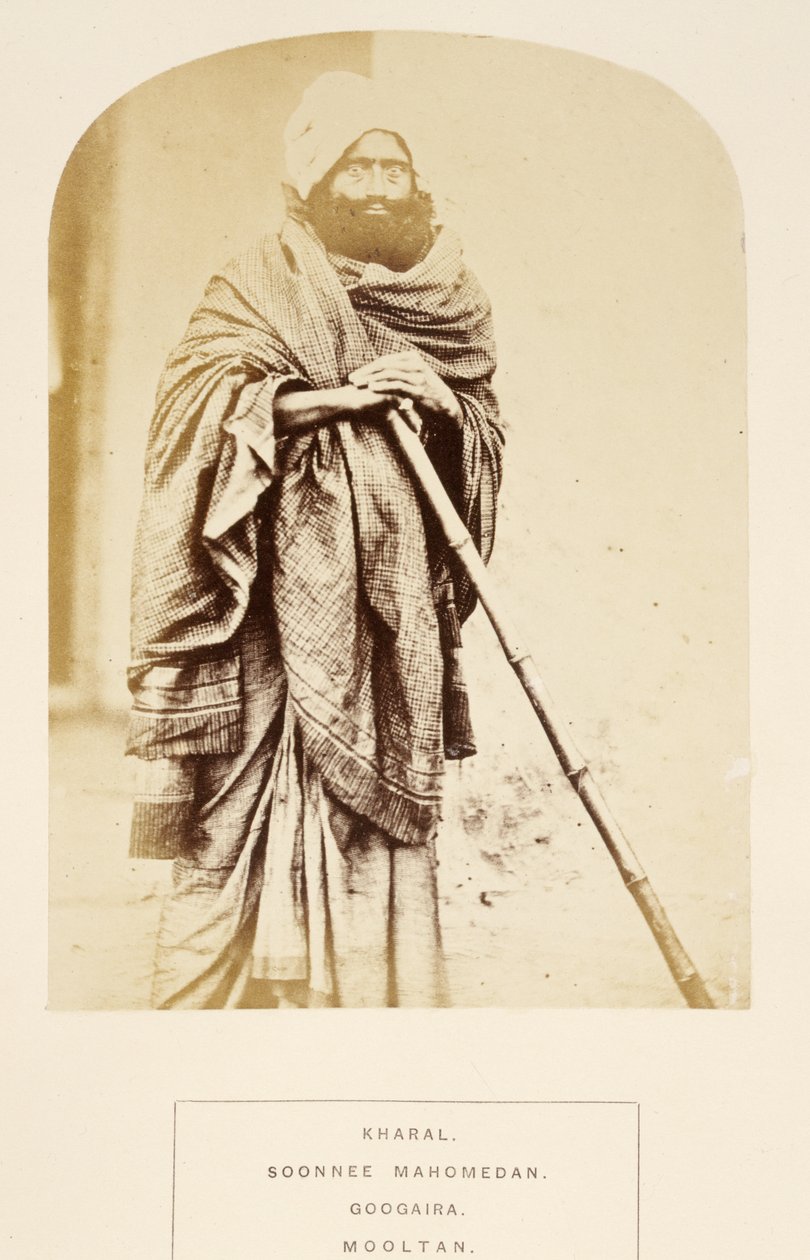Kharal, Soonnee-Mohammedaner, Googaira, Mooltan, aus The People of India, von J. Forbes Watson, veröffentlicht 1868 von English Photographer
