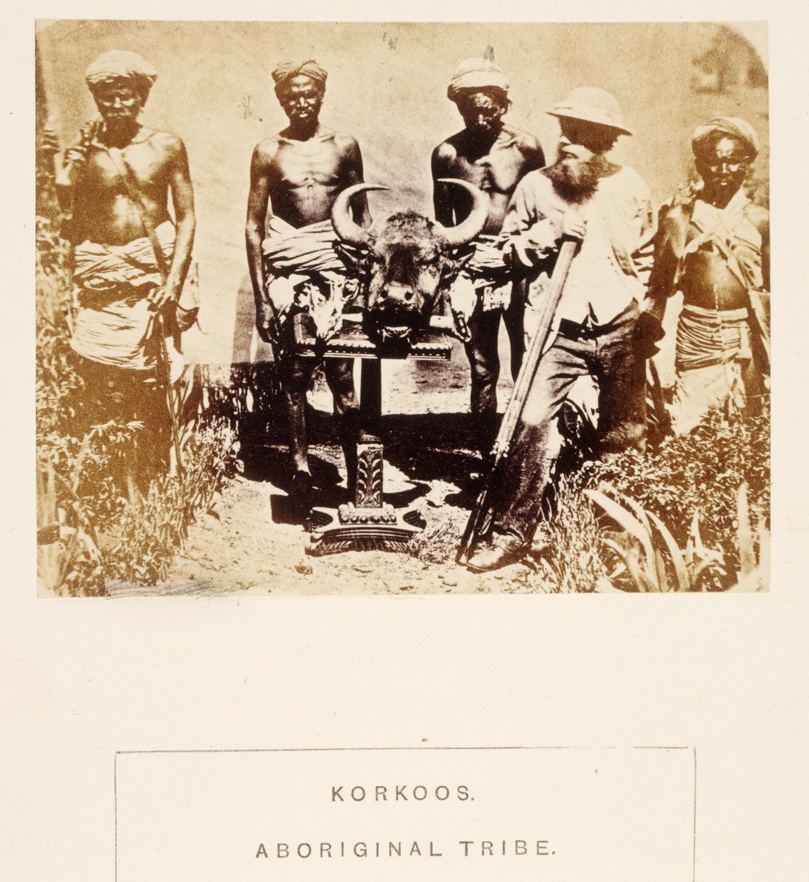 Korkoos, Ureinwohnerstamm, Berar, aus The People of India, von J. Forbes Watson, veröffentlicht 1868 von English Photographer