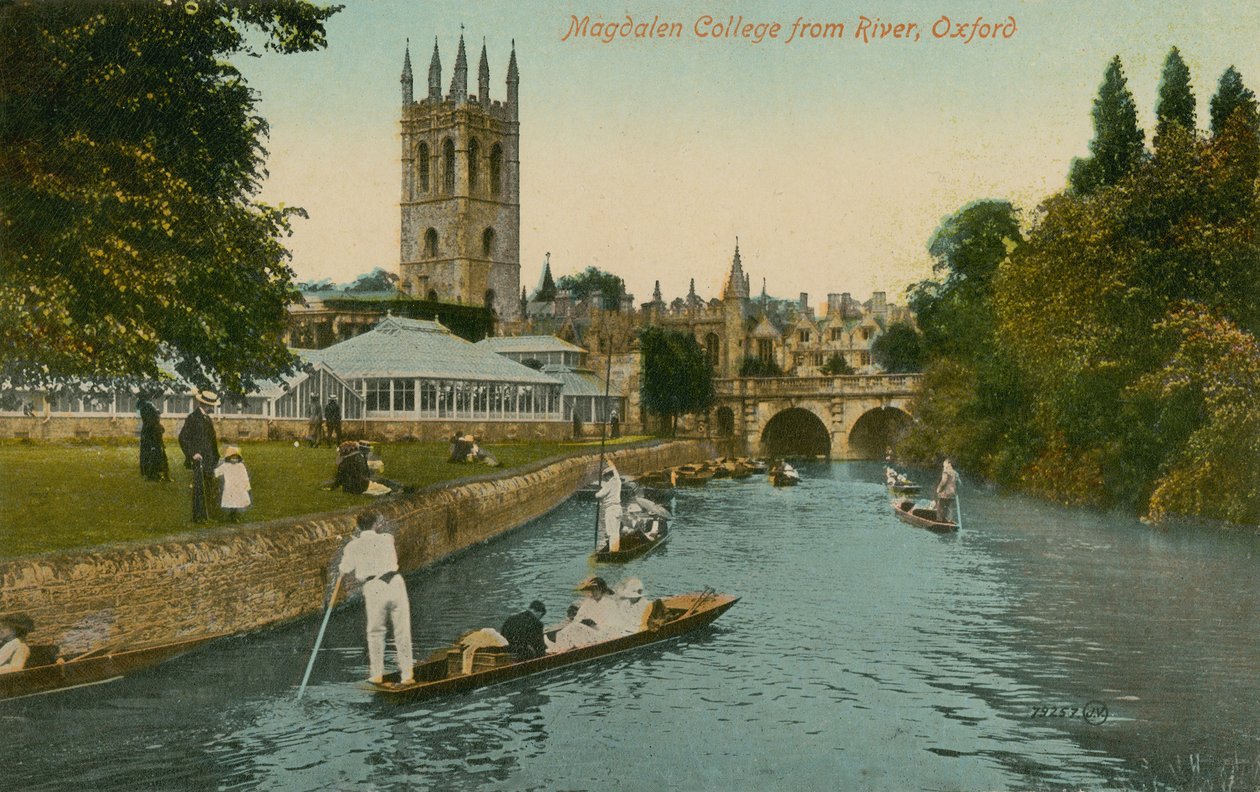 Magdalen College, Oxford, vom Fluss aus von English Photographer