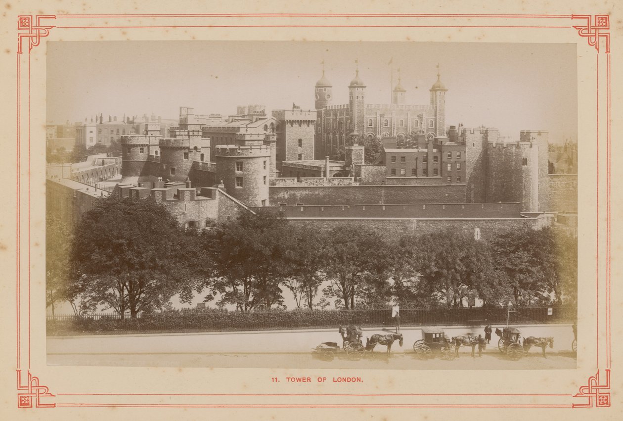 Postkarte mit einem Bild des Tower of London von English Photographer