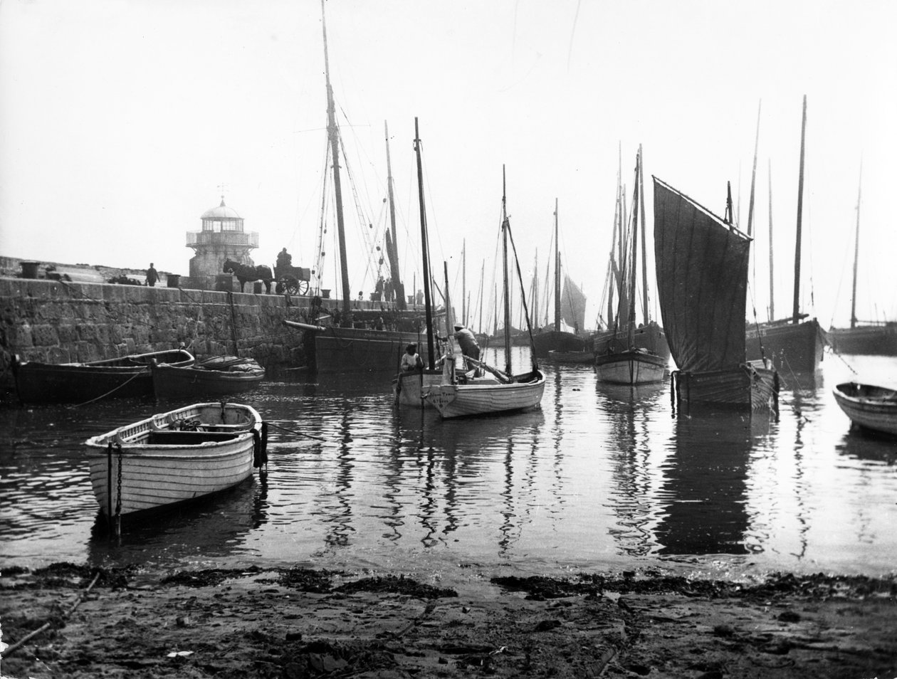 Smeatons Pier, St Ives, um 1880er von English Photographer