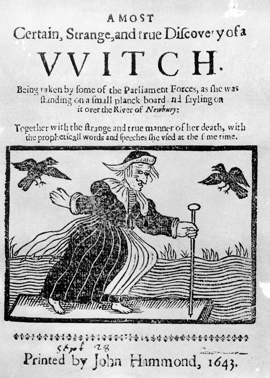 Eine sehr gewisse, seltsame und wahre Entdeckung einer Hexe, 1643 von English School