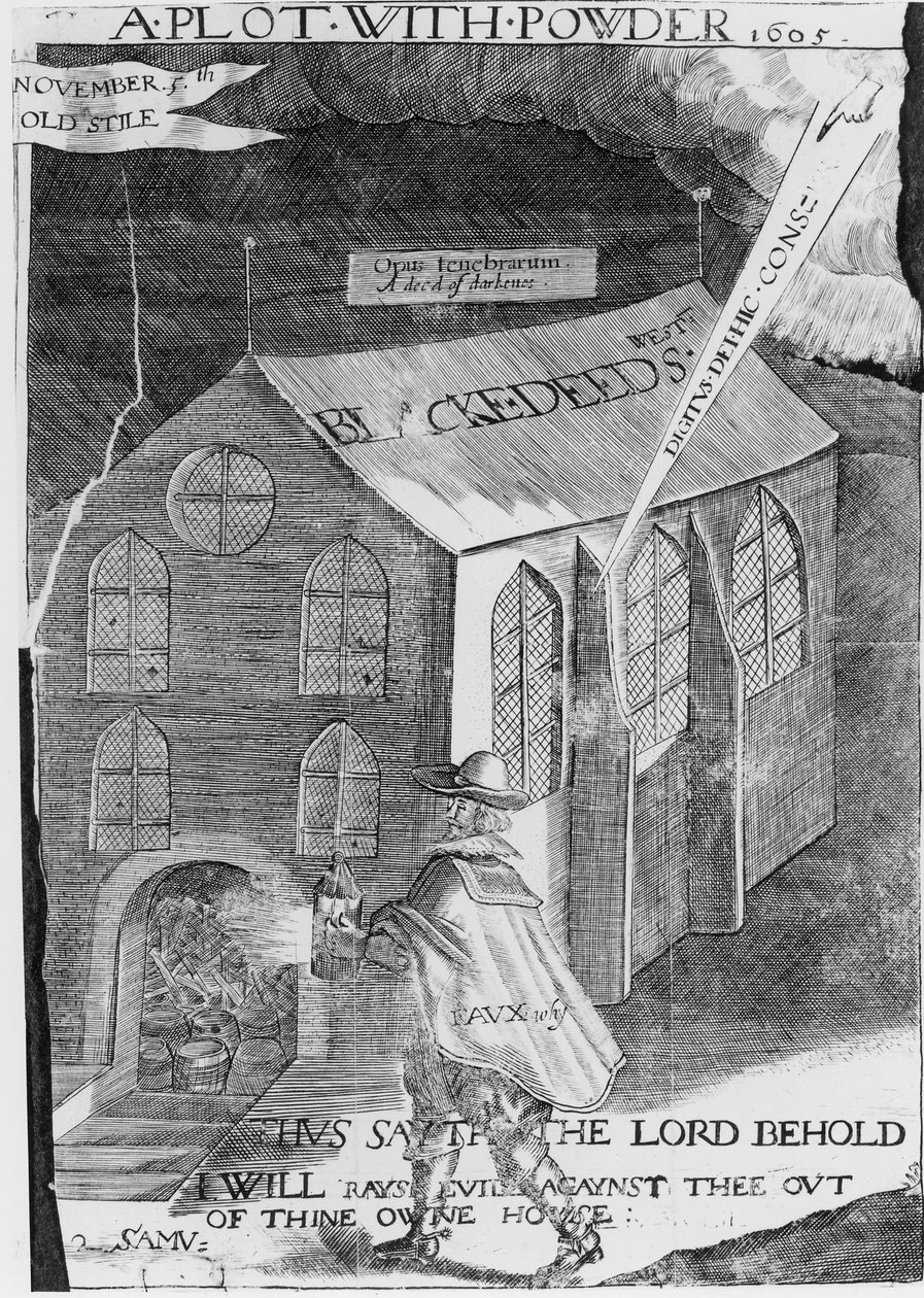 Ein Komplott mit Pulver, 1605 von English School