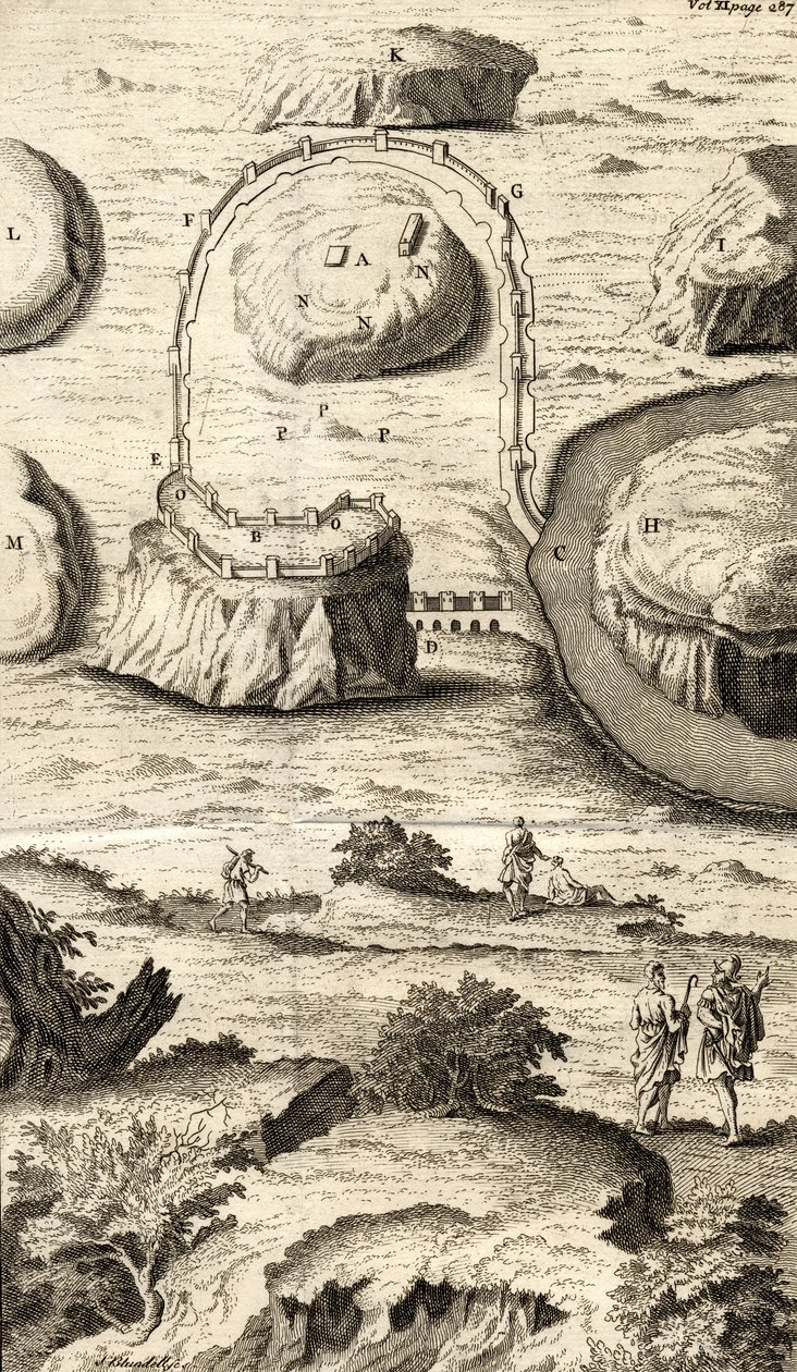 Ein zweiter Plan von Rom, der seine Lage nach der Vereinigung von Romulus und Tatius darstellt von English School