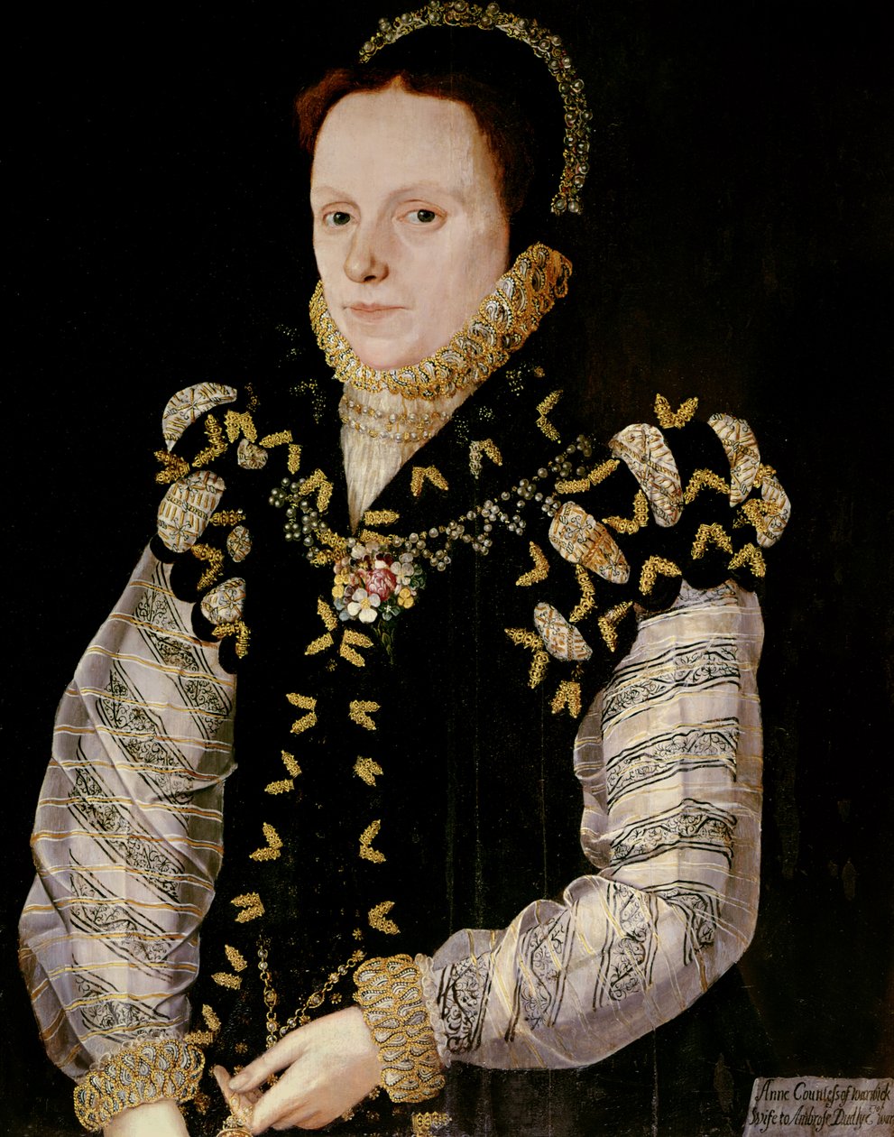 Anne Russell, Gräfin von Warwick (1548-1604), ca. 1565 von English School