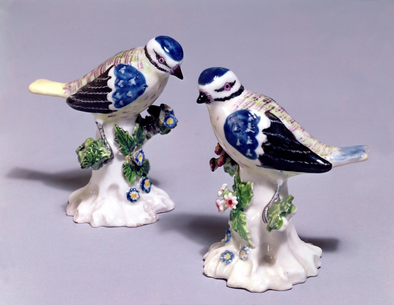 Derby Figuren von Blaumeisen, ca. 1760 von English School